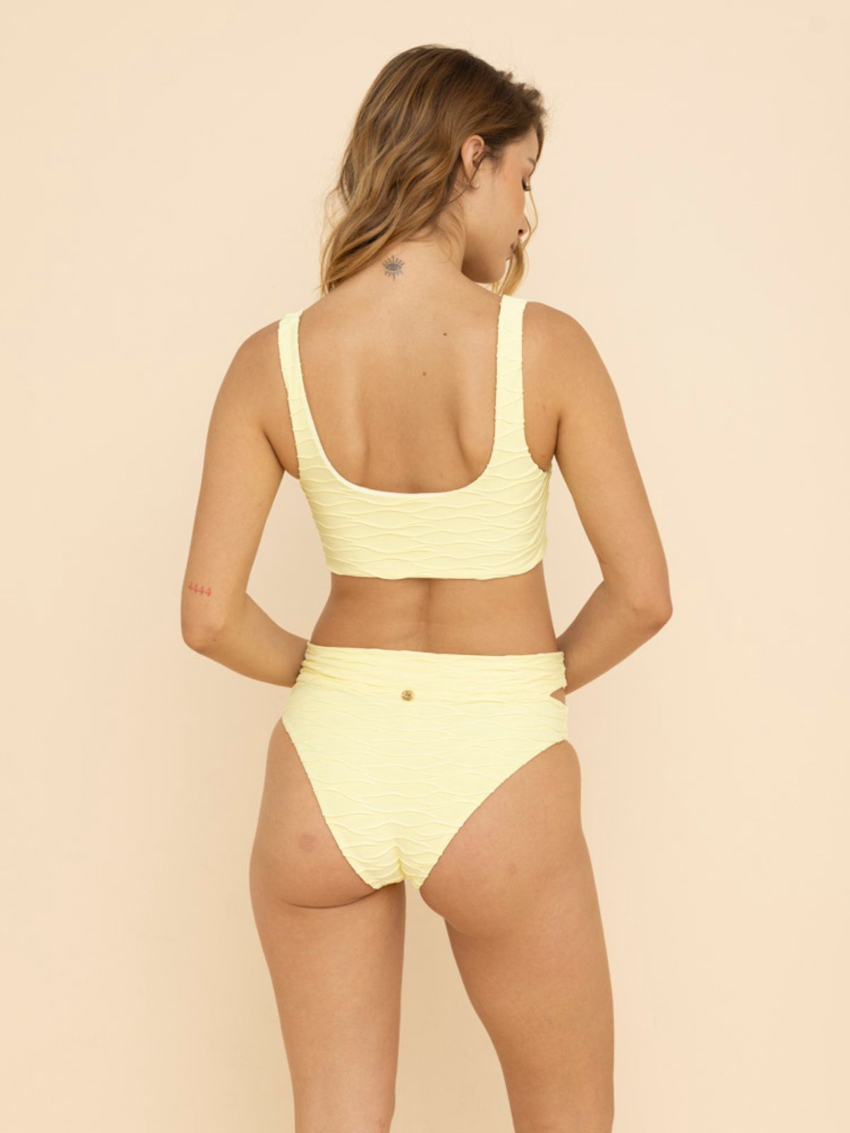 Bottom de bikini Loto de cobertura alta para mujer BAHÍAVERBENA.
