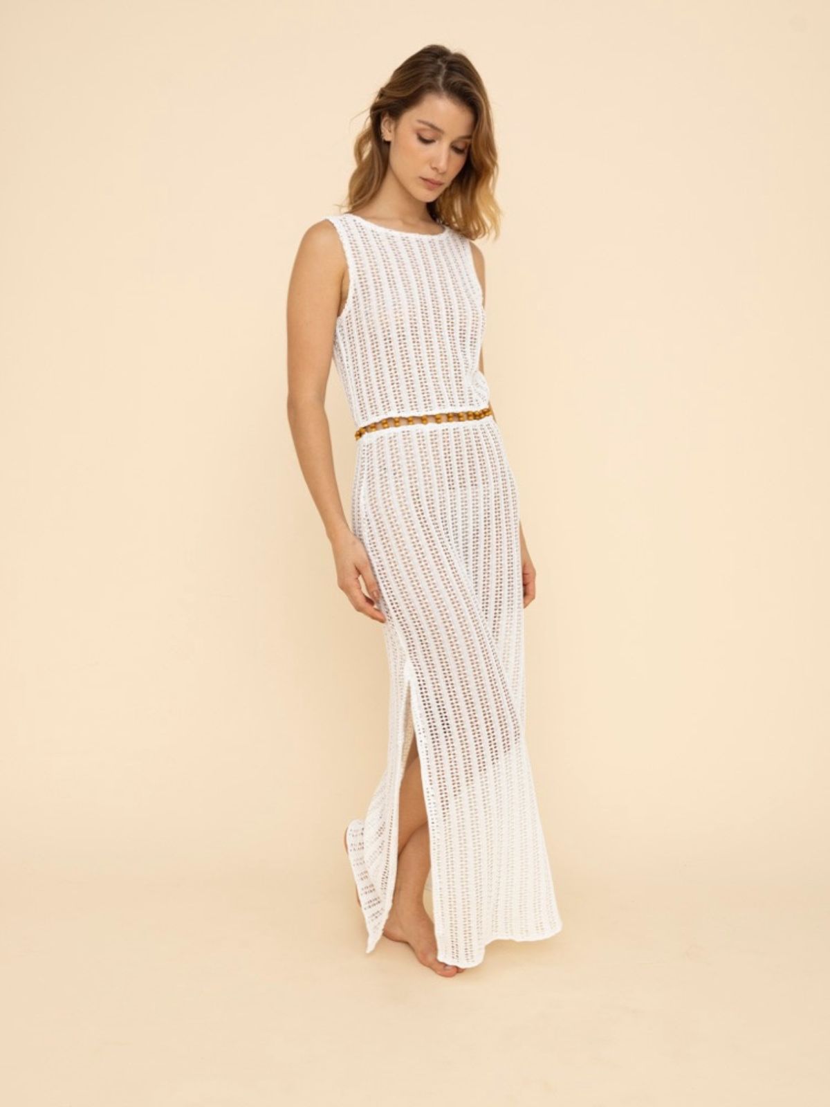 Vestido resortwear Bizania de malla.